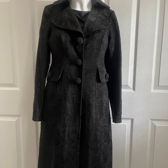 Nanette Lepore brocade fabric coat - size 6 - fitted - Picture 3 of 17